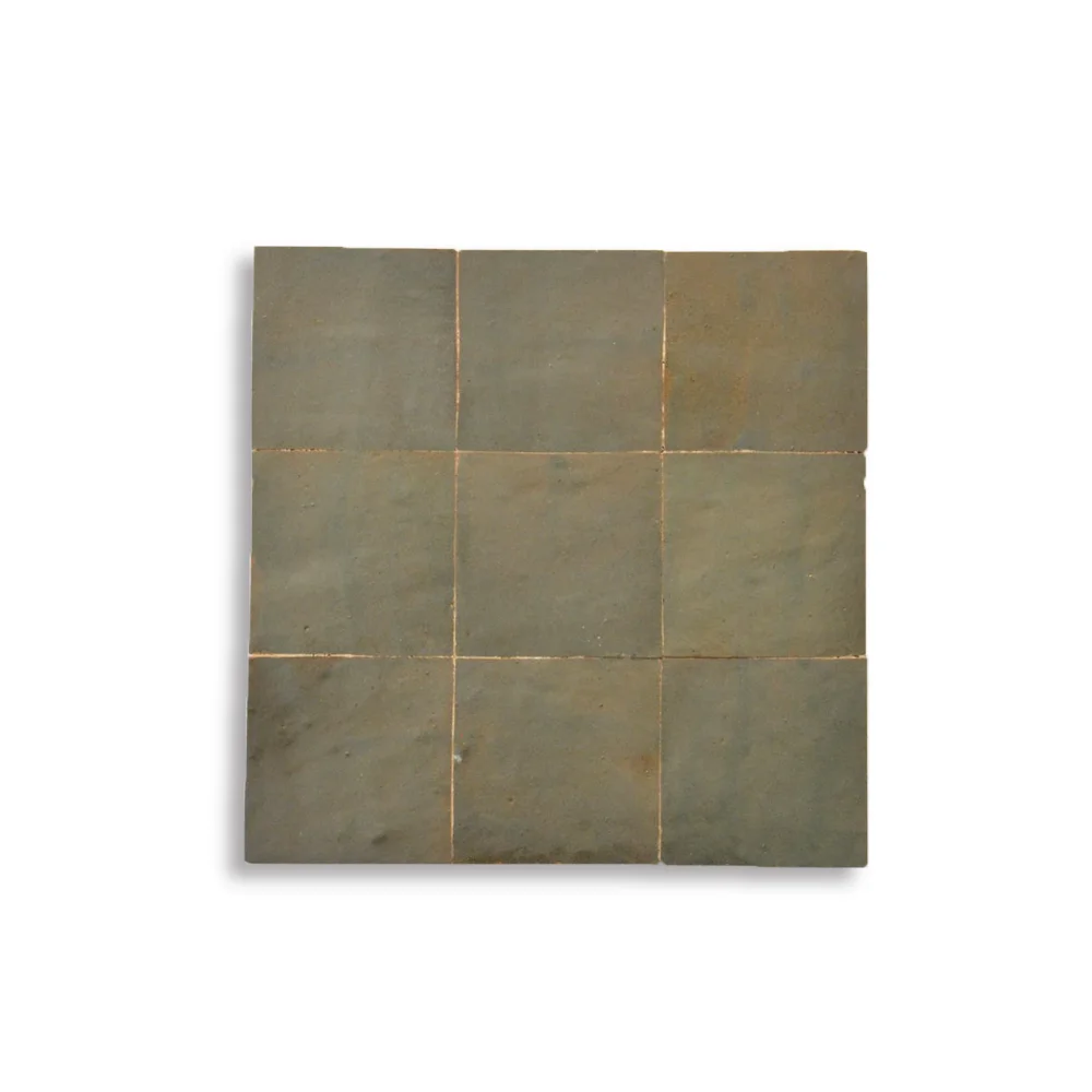 Muted Olive Green Zellij Tiles | Handcrafted Moroccan Tiles