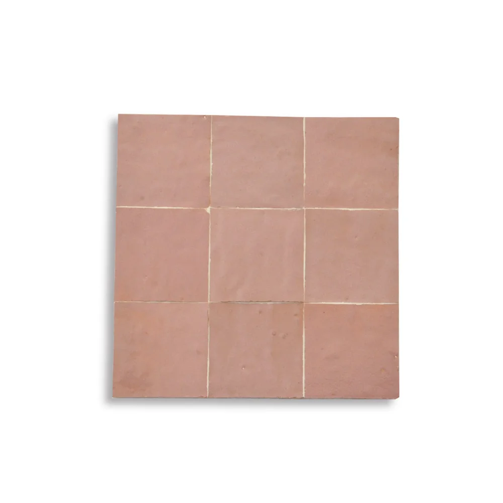 Soft Dusty Pink Zellij Tiles | Handcrafted Moroccan Tiles