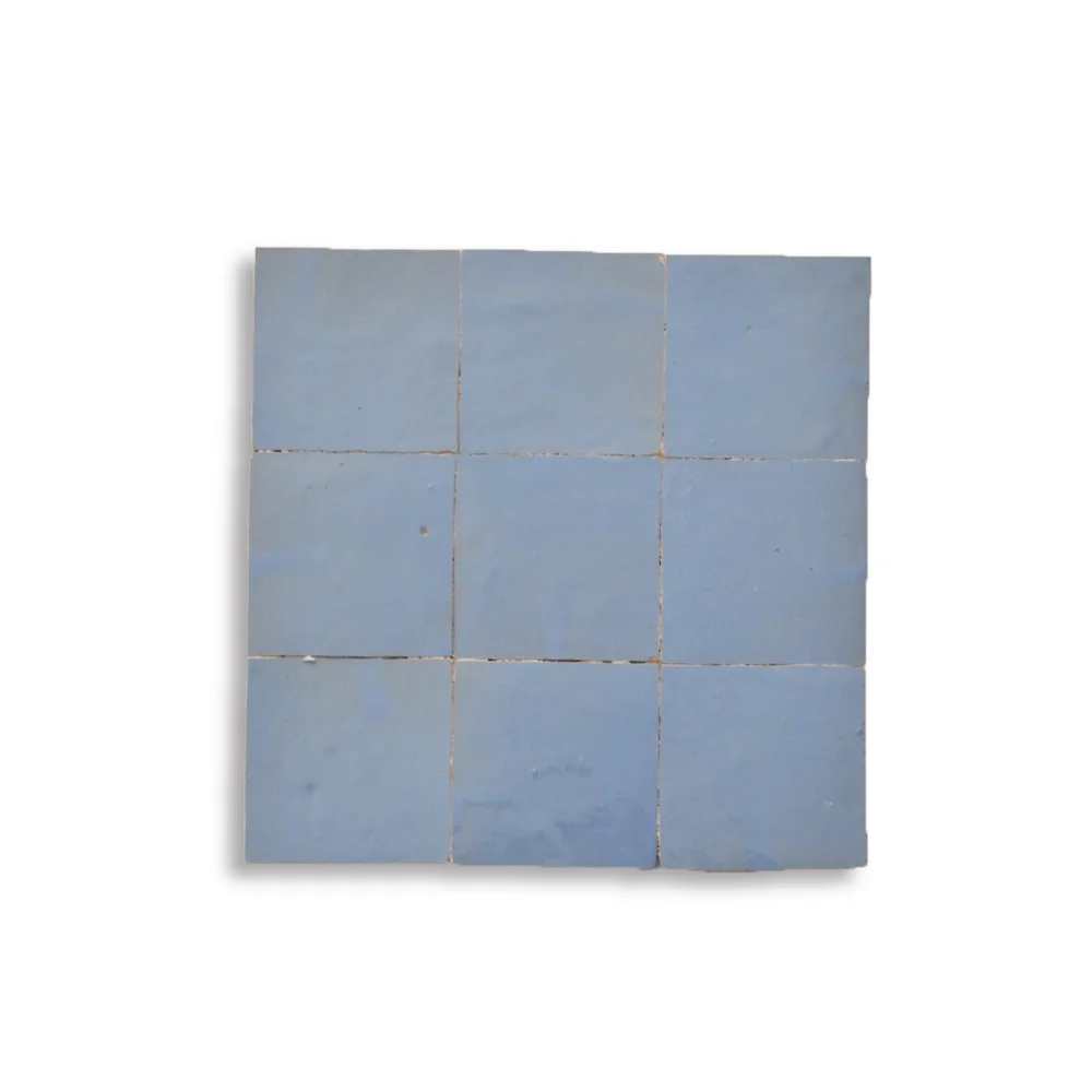 Soft Periwinkle Blue Zellij Tiles | Handcrafted Moroccan Tiles