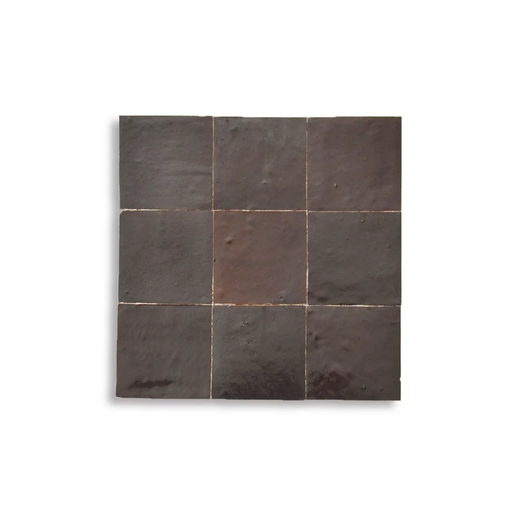Dark Espresso Brown Zellij Tiles | Handcrafted Moroccan Tiles