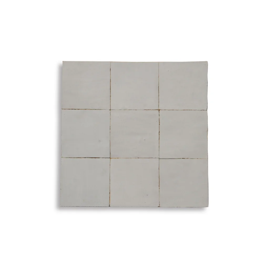 Light Dove Grey Zellij Tiles | Handcrafted Moroccan Tiles