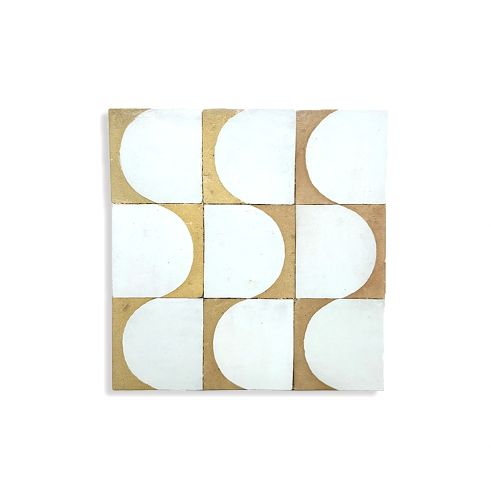 “Desert Moons” – Ivory & Ocher Half-Moon Zellij