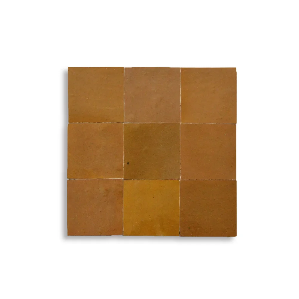 Warm Earthy Ochre Zellij Tiles | Handcrafted Moroccan Tiles