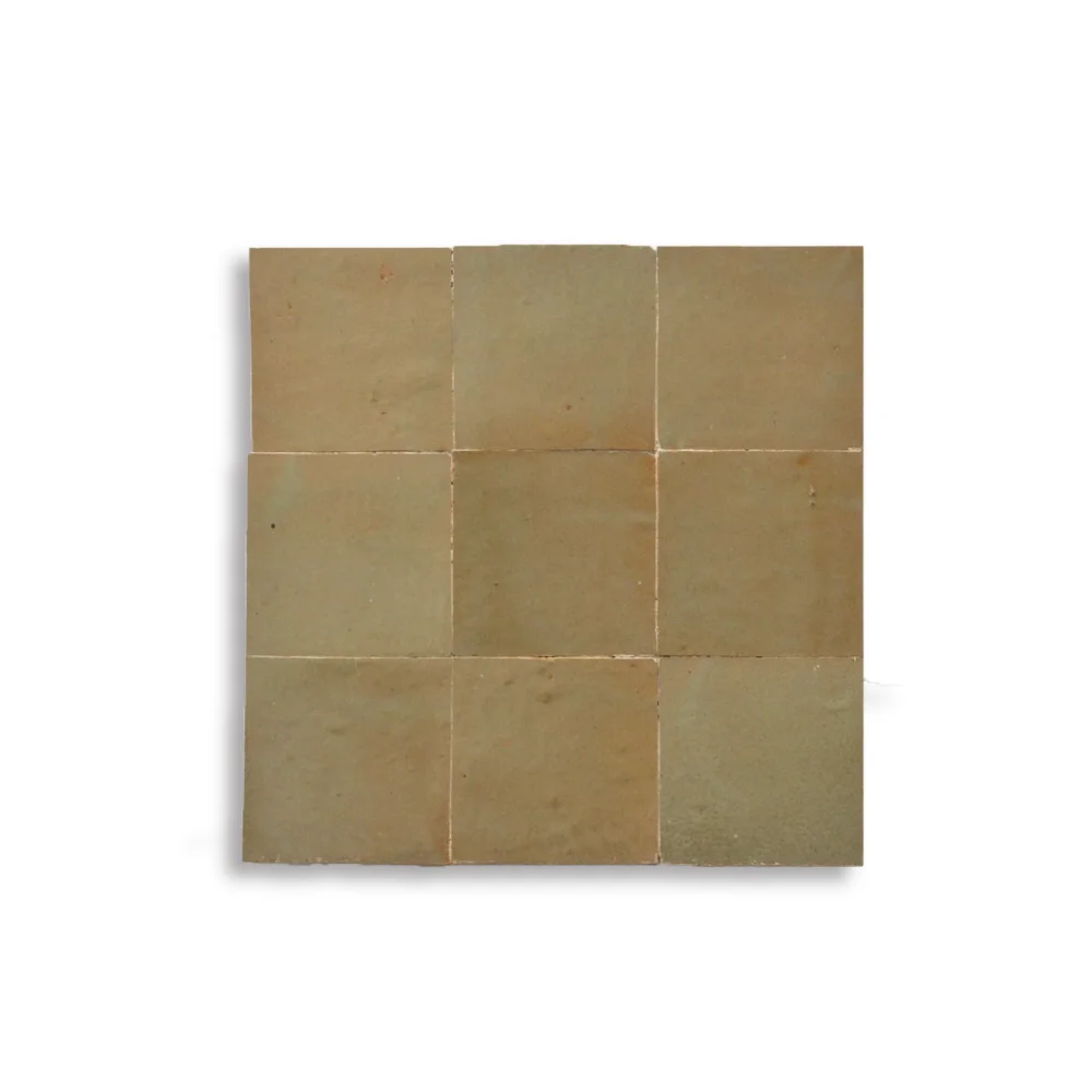 Muted Olive Green Zellij Tiles | Handcrafted Moroccan Tiles