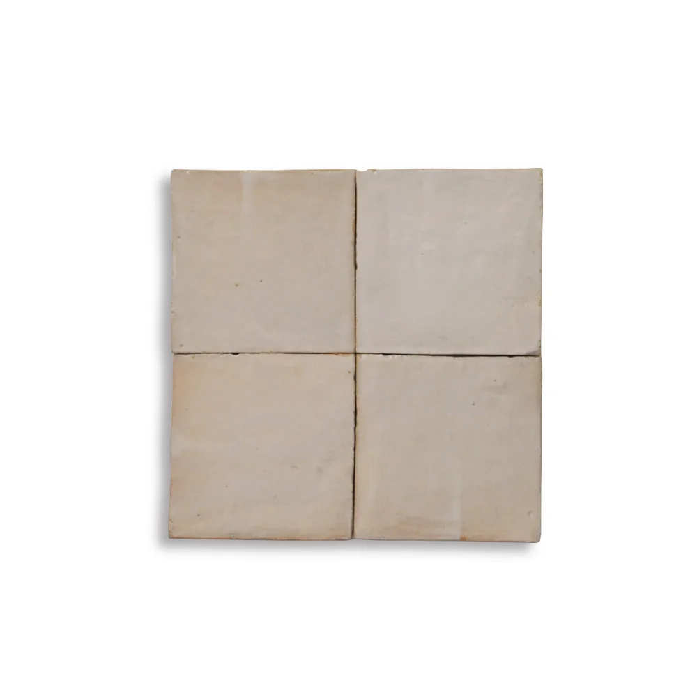 Soft Cream Beige Zellij Tiles | Authentic Moroccan Handmade Tiles