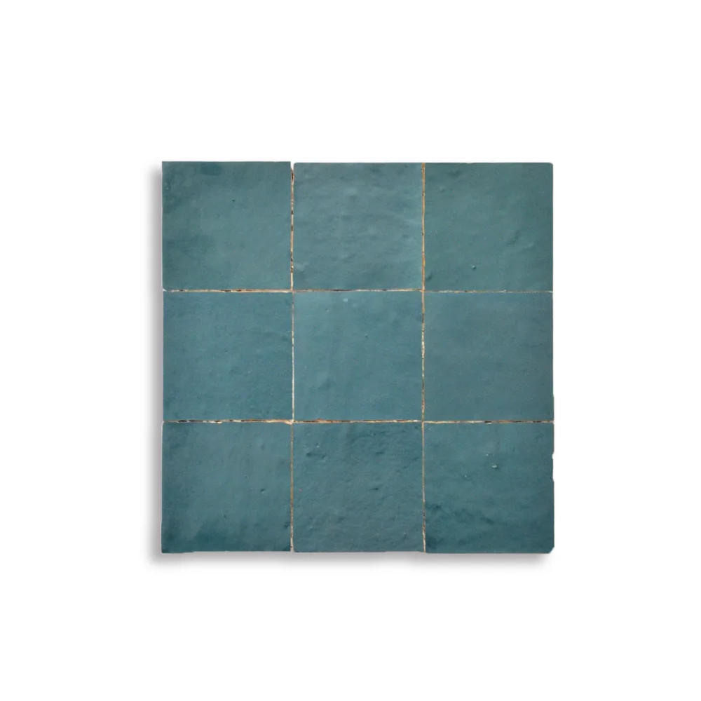 Muted Slate Blue Zellij Tiles | Handcrafted Moroccan Tiles