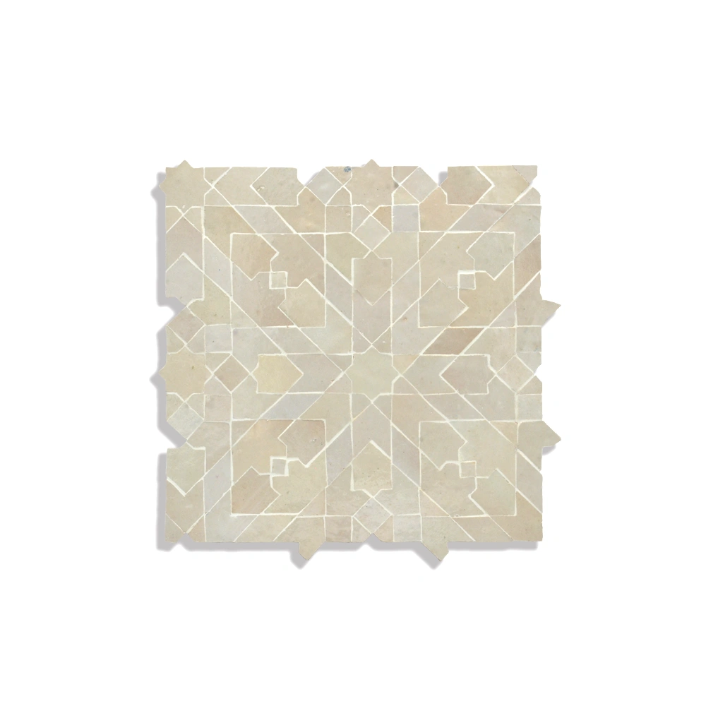 Ankboutia – Desert Star Moroccan Zellij Tile in Sand Beige