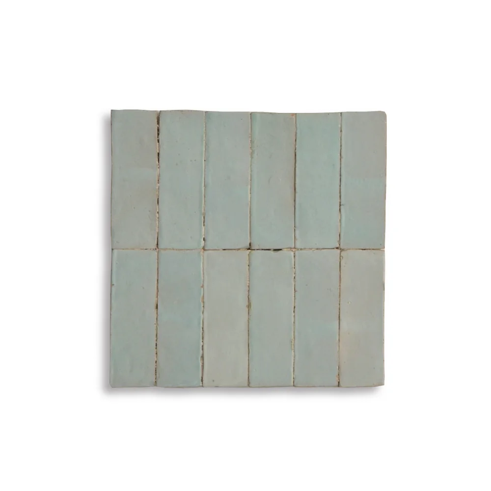Soft Aqua Green Bejmat Tiles | Handcrafted Moroccan Tiles