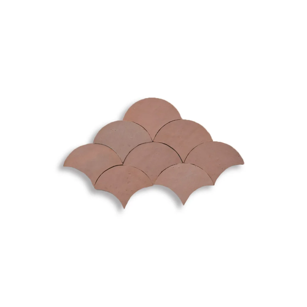 Soft Terracotta Pink Chakour Tiles | Moroccan Handmade Zellij