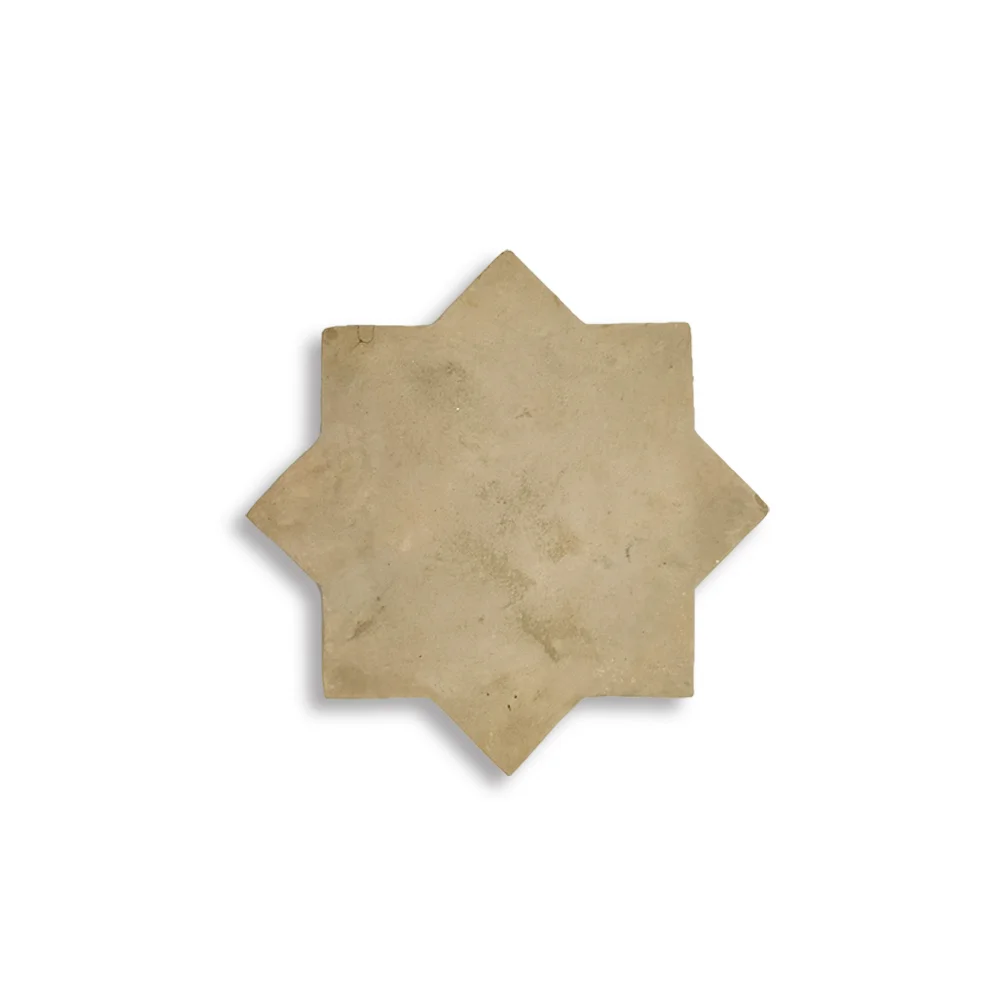 Khatem Star Tile in Natural Beige | Moroccan Handmade Zellij