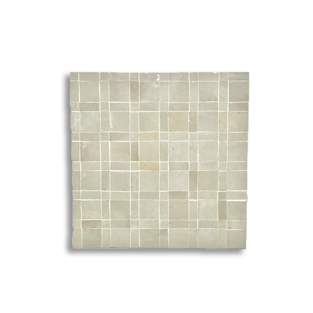 Merebaa Essence – Moroccan Zellij Tile in Natural Beige Handcut Squares