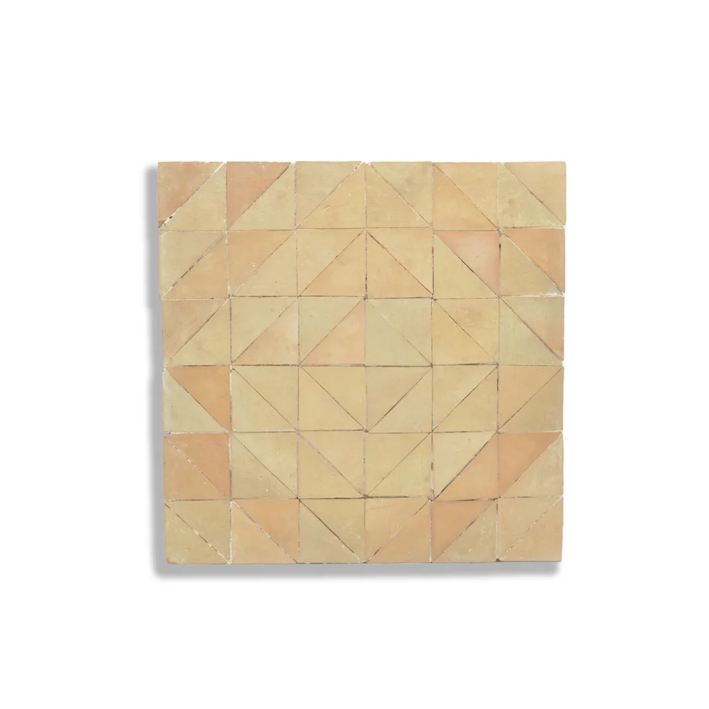 Mesbah Saffron – Moroccan Zellij Panel in Warm Amber Geometric Pattern