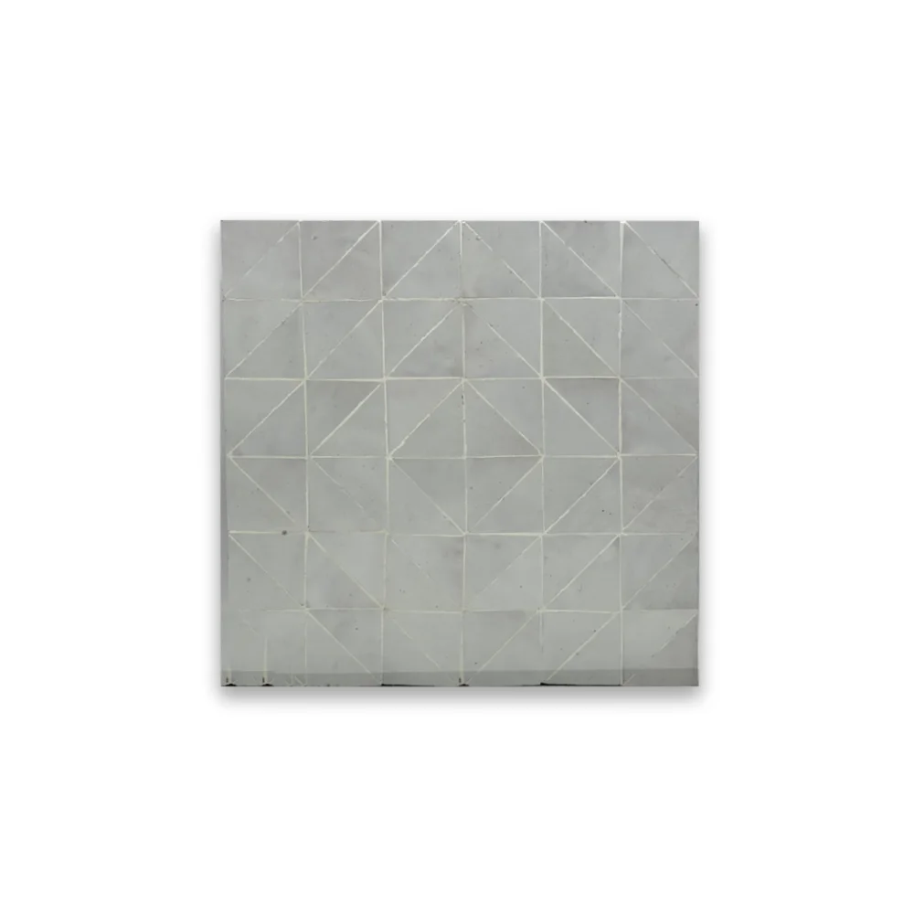 Mesbah – Moroccan Zellij Panel in Soft Grey Geometric Pattern