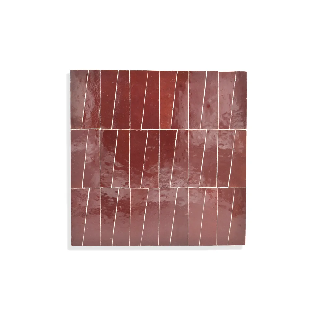 Oujda Clay – Moroccan Zellij Panel in Warm Terracotta Red